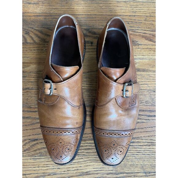 Allen Edmonds Tan Leather Monk Strap Dress Shoes  Mens Size Uk 9.5 US 10.5 main image 7